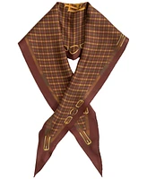 Lauren Ralph Lauren Belting and Plaid Small Diamond Scarf