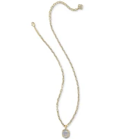 Kendra Scott Gold-Tone Pave-Framed Stone Pendant Necklace, 16" + 3" extender