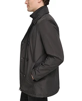 Kenneth Cole Men's Double Breasted Peacoat with Removable Bib