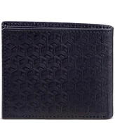 Men's Guess Cube Embossed Leather Wallet
