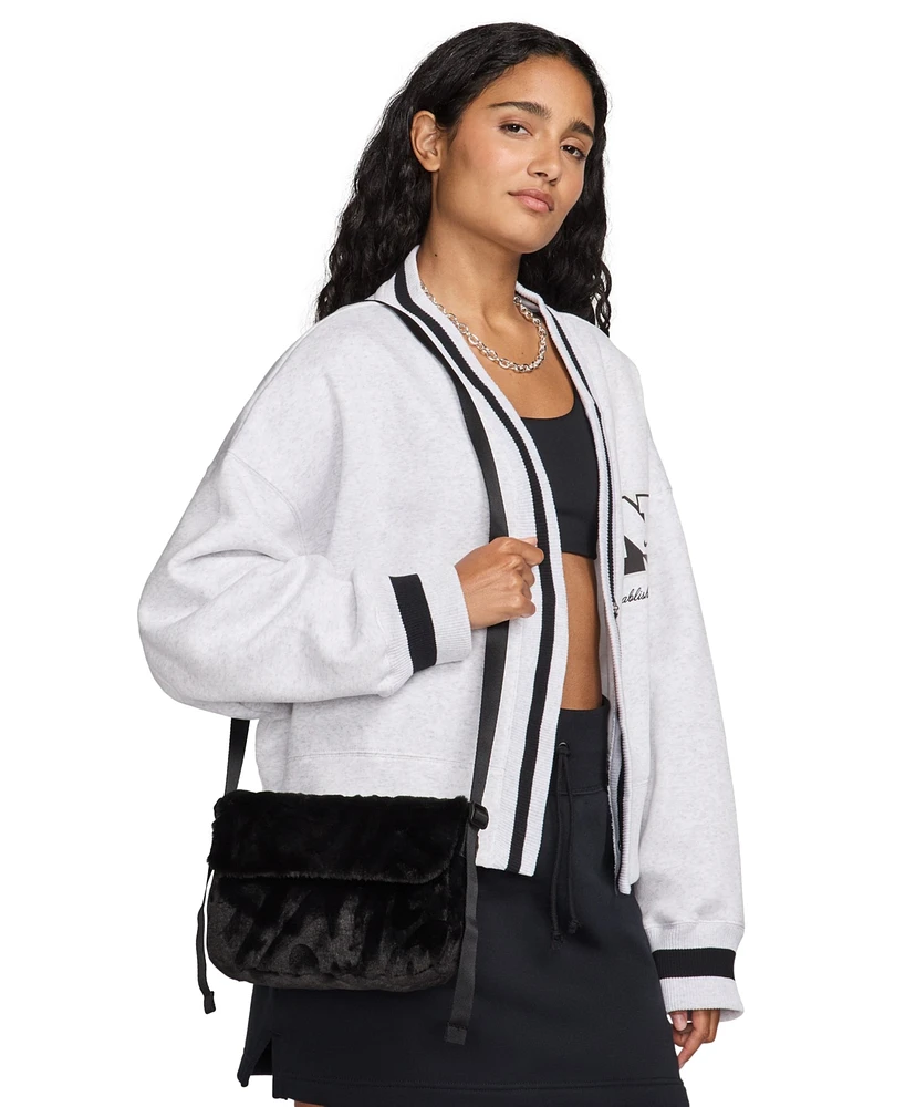 Nike Unisex Sportswear Futura 365 Faux Fur Crossbody Bag