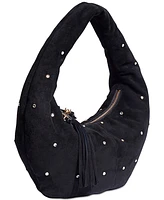 Sam Edelman Faren Rhinestone Medium Suede Hobo