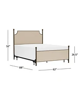 Hillsdale 52" Metal McArthur Queen Upholstered Headboard and Footboard