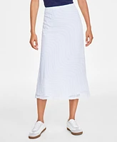 On 34th Women's Embroidered Eyelet Pull-On Midi Skirt, Exclusively at Macy's