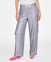 On 34th Women's High Rise Sequin Cargo Pants, Created for Macy's