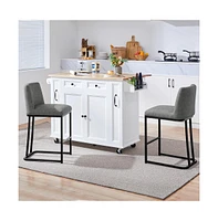Yaheetech Set of 2 Bar Stools Kitchen Counter Chairs
