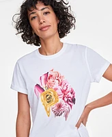 On 34th Women's Short-Sleeve Floral Graphic T-Shirt, Created for Macy's