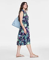 On 34th Women's Printed Flutter-Sleeve Midi Dress, Created for Macy's