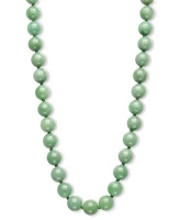 Dyed Green Jade Knotted Bead All-Around 18" Collar Necklace