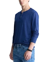 Men's Kaduk Long-Sleeve Burnout Henley Top