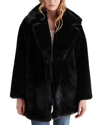 Steve Madden Women's Snow Faux-Fur Teddy Coat