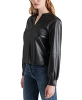 Steve Madden Women's Jayna Faux-Leather Top