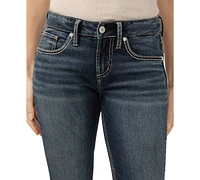 Silver Jeans Co. Women's Girlfriend Mid Rise Skinny-Leg