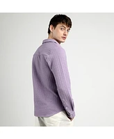 Campus Sutra Men's Lilac Ripple Box Shirt