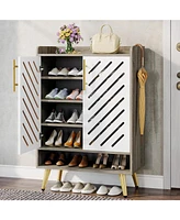 Tribesigns Shoe Cabinet with Doors, 6