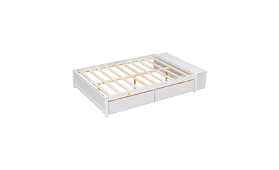 Slickblue Full Size Bed with Storage Case for Organized Living