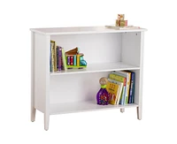 Kings Brand Furniture 2-Shelf Wooden Bookcase Bookshelf Display Storage and Organizer, White