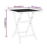 vidaXL Patio Table 23.6"x23.6"x28.3" Expanded Metal Mesh Anthracite