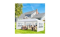 Slickblue Outdoor Party Tent with 4 Removable Sidewalls for Versatile Event Spaces