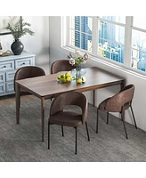 Dining Chair Set of with High-density Sponge Cushion Sturdy X-shaped Frame