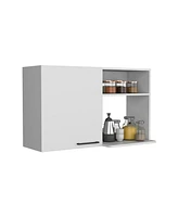 Depot E-Shop Salento 2 Stackable Wall-Mounted Storage Cabinet with 2 Side Shelf