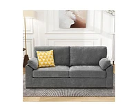 gaomon Loveseat Sofa Couch for Living Room, 80" Chenille Fabric Love Seats, Modular Sofa Couch with Removable Sofa Cover Solid Wood Frame and Space Sp