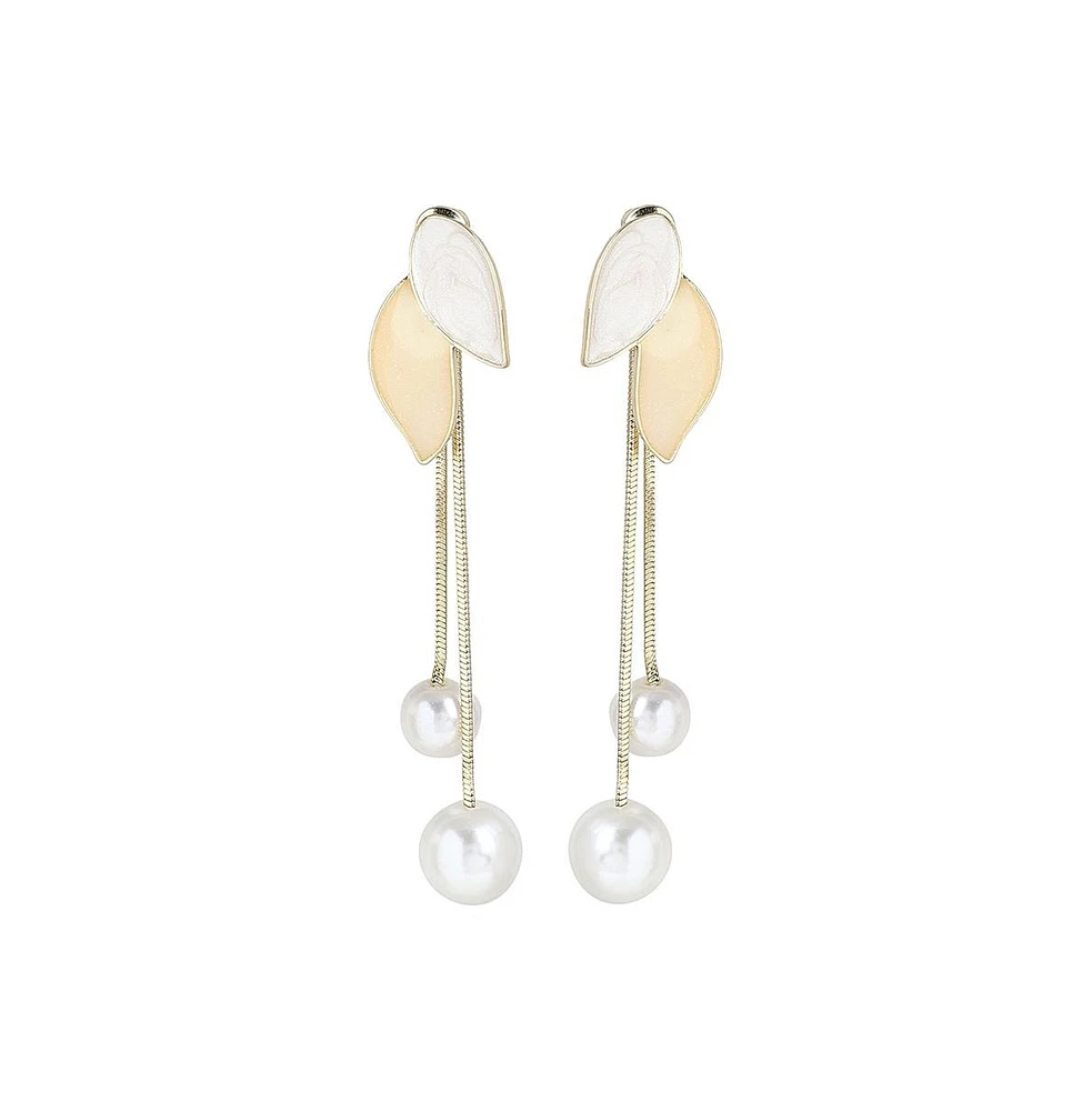 Sohi Women's Petal Drop Earrings