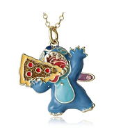 Disney Stitch Pizza Blue Enamel Character Pendant