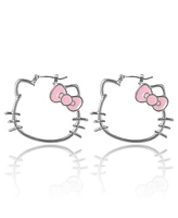 Hello Kitty Sanrio Outline Silhouette Hoop Earrings