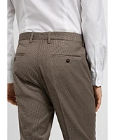 Mango Men's Herringbone Structure Super Suit Pants