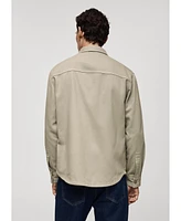 Mango Men's Pocket Denim Overshirt