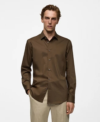 Mango Men's Stretch Cotton Shirt