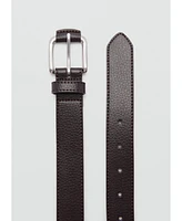 Mango Men's Beaten Leather Belt