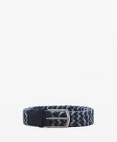 Mango Men's Braided Elastic Colored Belt