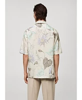 Mango Men's Flowy Floral Print Shirt