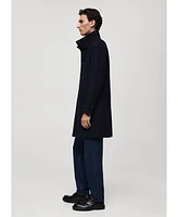 Mango Men's Wool Funnel Neck Coat