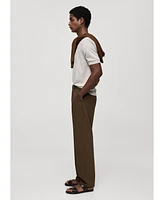 Mango Men's Pleated Flowy Pants