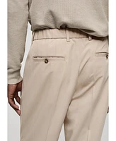 Mango Men's Pleated Flowy Pants