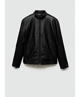 Mango Men's Nappa Leather-Effect Jacket