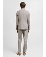 Mango Men's Linen-Blend Suit Pants