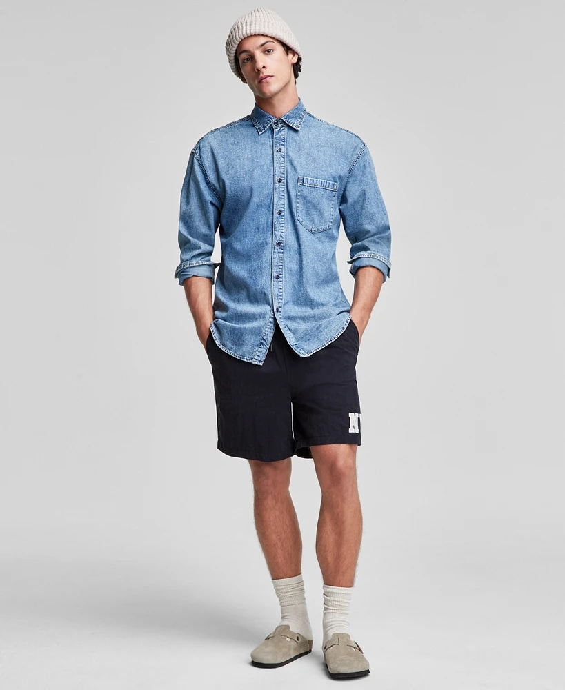 Mode of One Men's Regular-Fit Denim Shirt, Created for Macy's