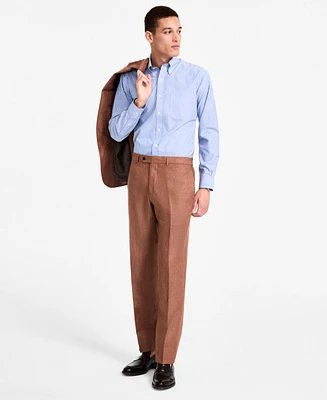 B by Brooks Brothers Men's Linen Classic-Fit Suit Separates Pant