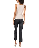 Vince Camuto Women's Metallic Ribbed Sleeveless Sweater