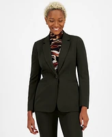 Bar Iii Women's Compression One-Button Long-Sleeve Blazer, Created for Macy's