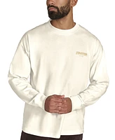 Starter Men's Oversized Long-Sleeve Sueded Soft Touch Branded Shirt