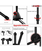 5 Core Tripod Mic Stand Floor Adjustable 31 to 76 Inches Boom Arm Holder Microphone Stands 360 Degree Rotating + Dual Mic Ms Dbl