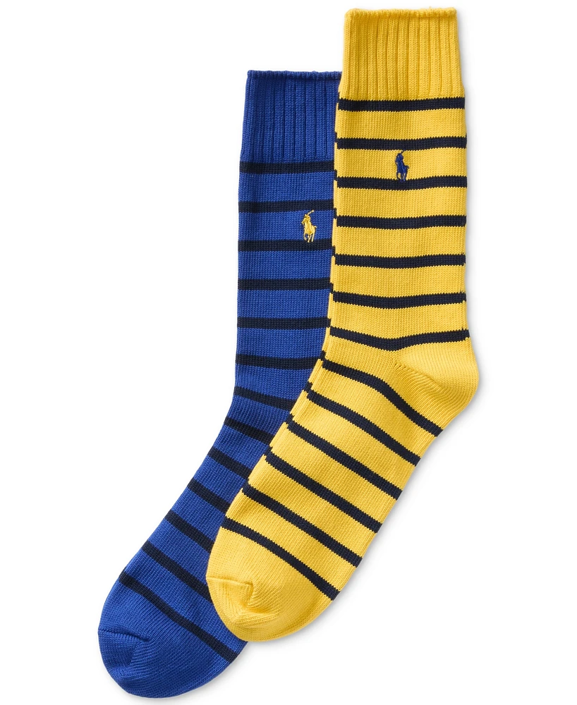 Polo Ralph Lauren Men's 2-Pk. Bright Stripes Slack Socks