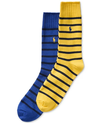 Polo Ralph Lauren Men's 2-Pk. Bright Stripes Slack Socks