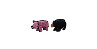 Tuffy World's Tuffest Soft Dog Toy- Zoo Jr Bear & Jr Pig- Combo Pack, Durable Dog Toys