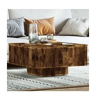 vidaXL Coffee Table Smoked Oak 23.6"x23.6"x12.4" Engineered Wood